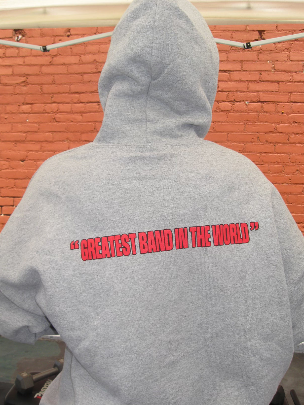 GBITW Red Logo Grey Gym Hoodie