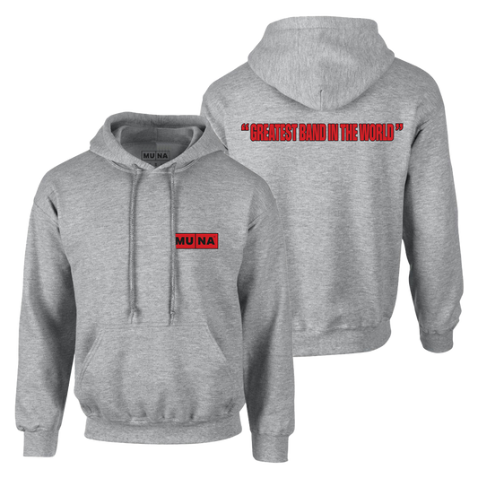 GBITW Red Logo Grey Gym Hoodie